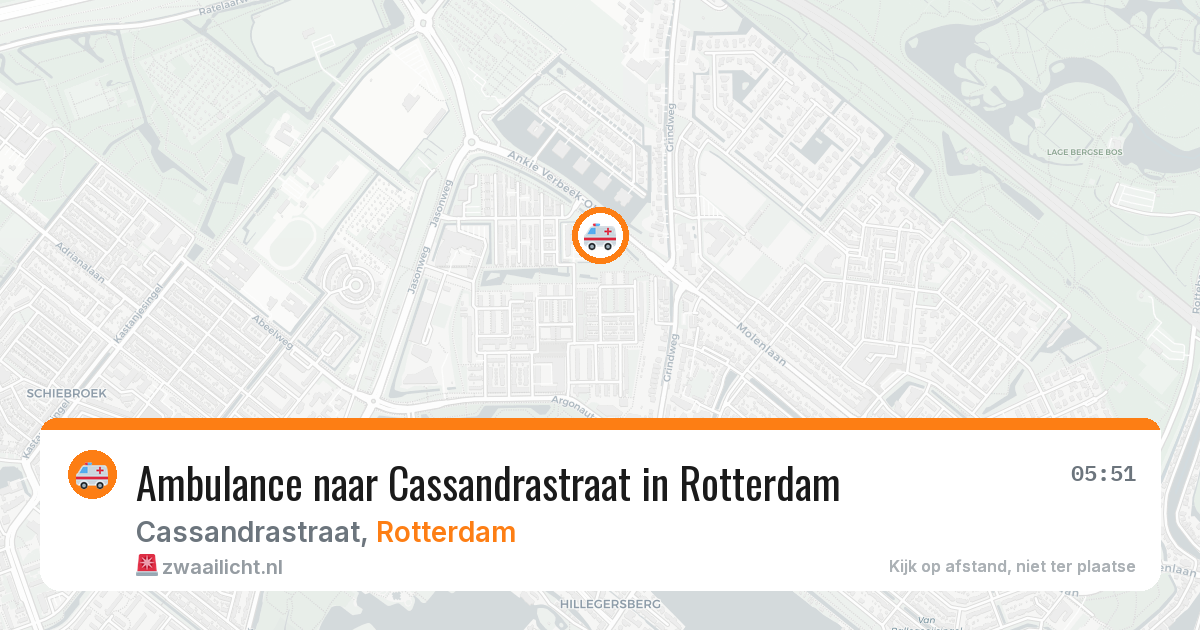Ambulance naar Cassandrastraat in Rotterdam — 14 aug 2026