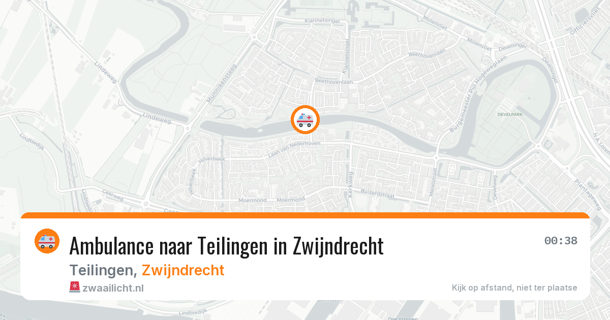 Ambulance naar Teilingen in Zwijndrecht — 19 jun 2026