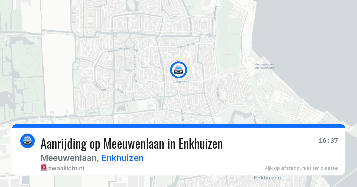 Aanrijding op Meeuwenlaan in Enkhuizen — 10 aug 2026