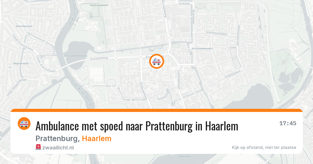 Ambulance met spoed naar Prattenburg in Haarlem — 5 jul 2026