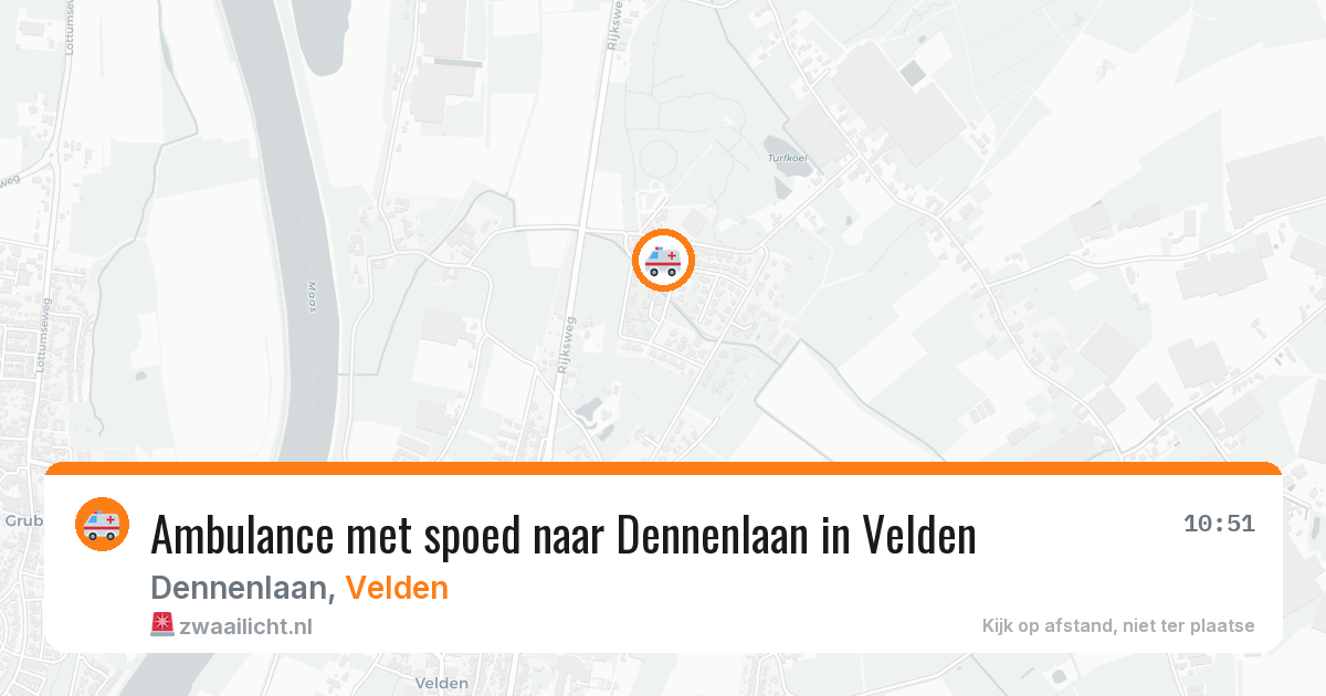 Ambulance met spoed naar Dennenlaan in Velden — 3 aug 2026