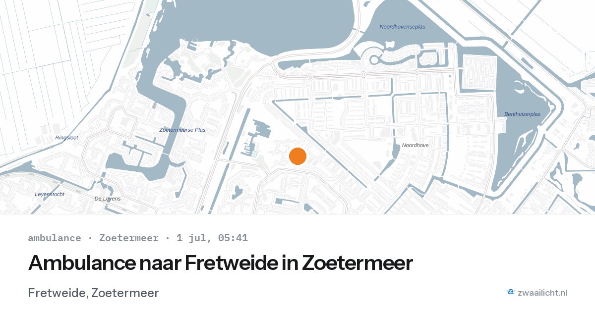 Ambulance naar Fretweide in Zoetermeer — 1 jul 2026