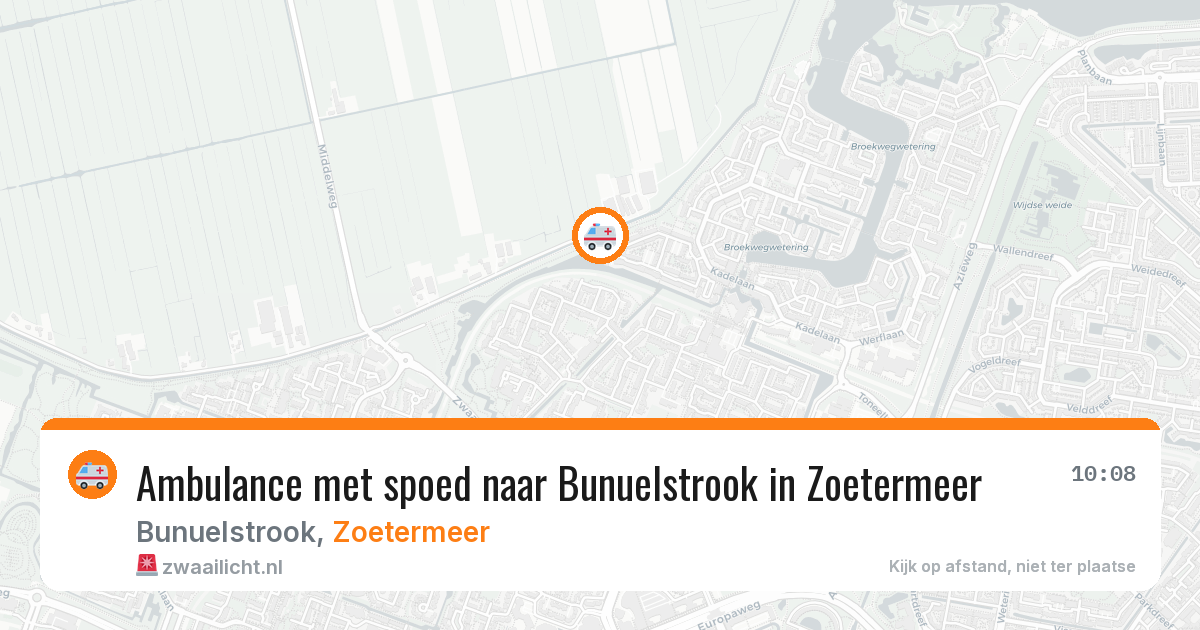 Ambulance met spoed naar Bunuelstrook in Zoetermeer — 2 mrt 2026