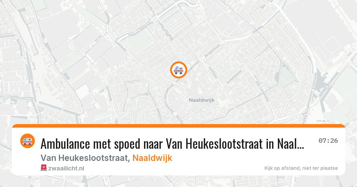 Ambulance met spoed naar Van Heukeslootstraat in Naaldwijk — 27 jun 2026