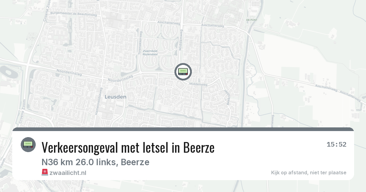 Verkeersongeval met letsel in Beerze — 30 jan 2026