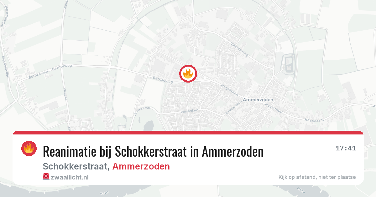 Reanimatie bij Schokkerstraat in Ammerzoden — 5 mei 2026