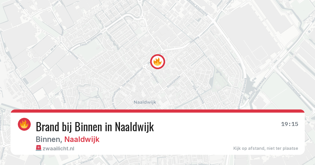 Brand bij Binnen in Naaldwijk — 19 jun 2026