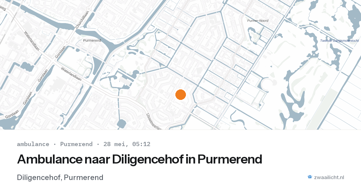 Ambulance naar Diligencehof in Purmerend — 28 mei 2026