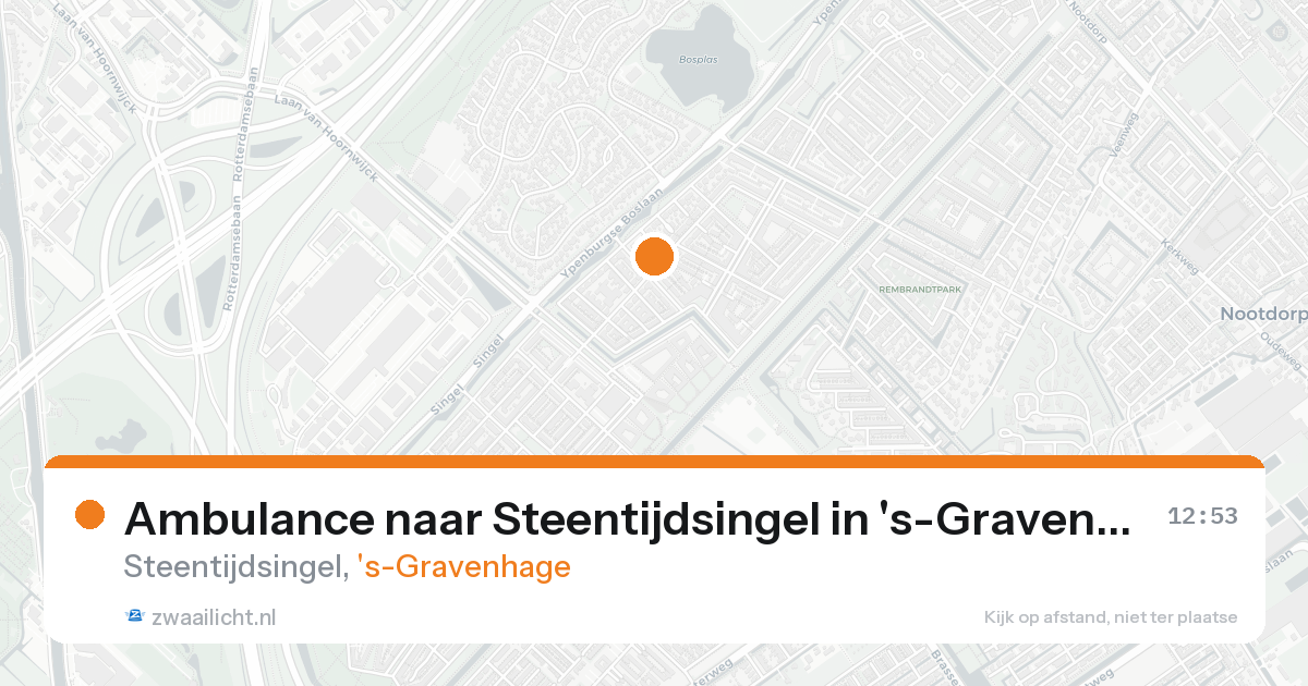 Ambulance naar Steentijdsingel in 's-Gravenhage — 19 aug 2026