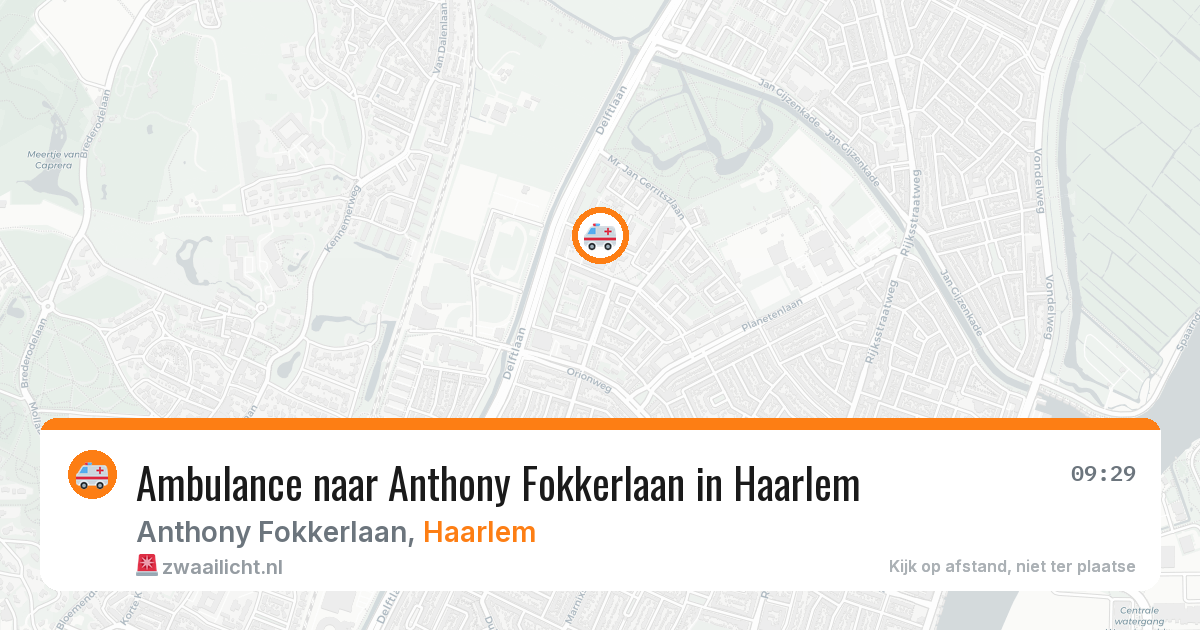 Ambulance naar Anthony Fokkerlaan in Haarlem — 11 aug 2026
