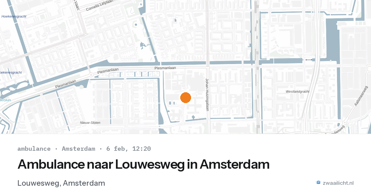 Ambulance naar Louwesweg in Amsterdam — 6 feb 2026
