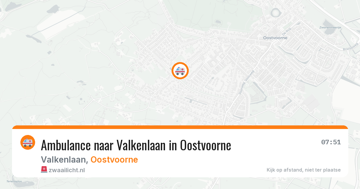 Ambulance naar Valkenlaan in Oostvoorne — 25 jun 2026
