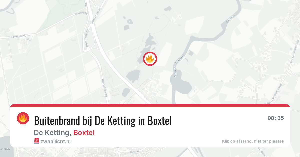 Buitenbrand bij De Ketting in Boxtel — 22 mrt 2026