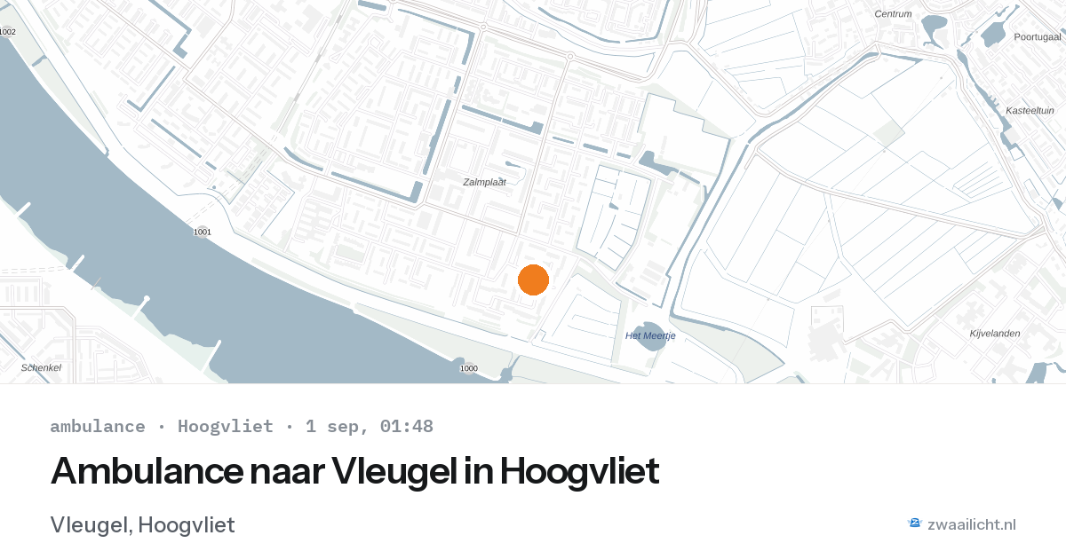 Ambulance naar Vleugel in Hoogvliet — 31 aug 2026