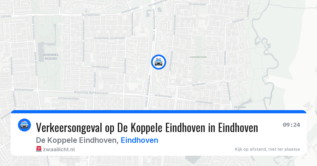 Verkeersongeval op De Koppele Eindhoven in Eindhoven — 7 mei 2026