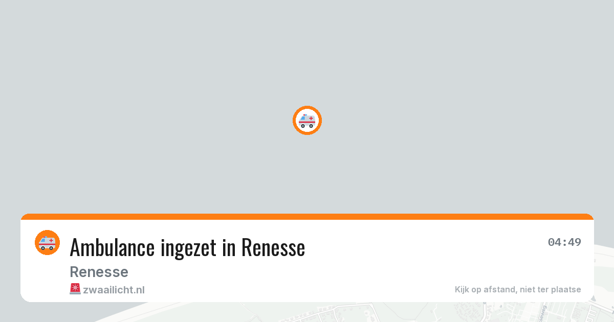 Ambulance ingezet in Renesse — 13 aug 2026