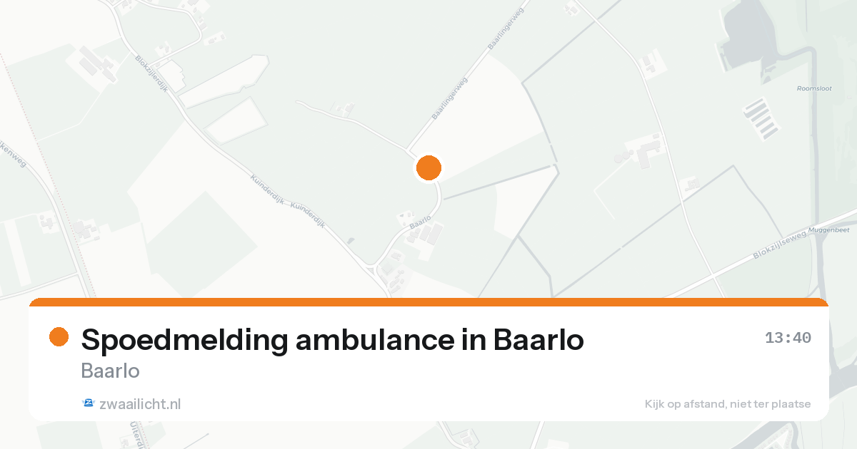 Spoedmelding ambulance in Baarlo — 19 aug 2026
