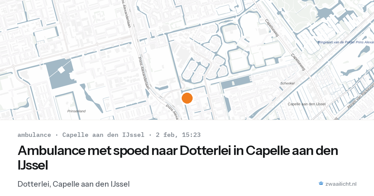 Ambulance met spoed naar Dotterlei in Capelle aan den IJssel — 2 feb 2026