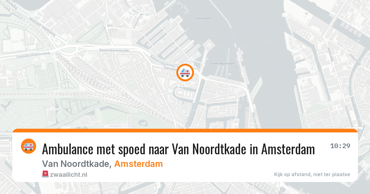 Ambulance met spoed naar Van Noordtkade in Amsterdam — 25 mei 2026