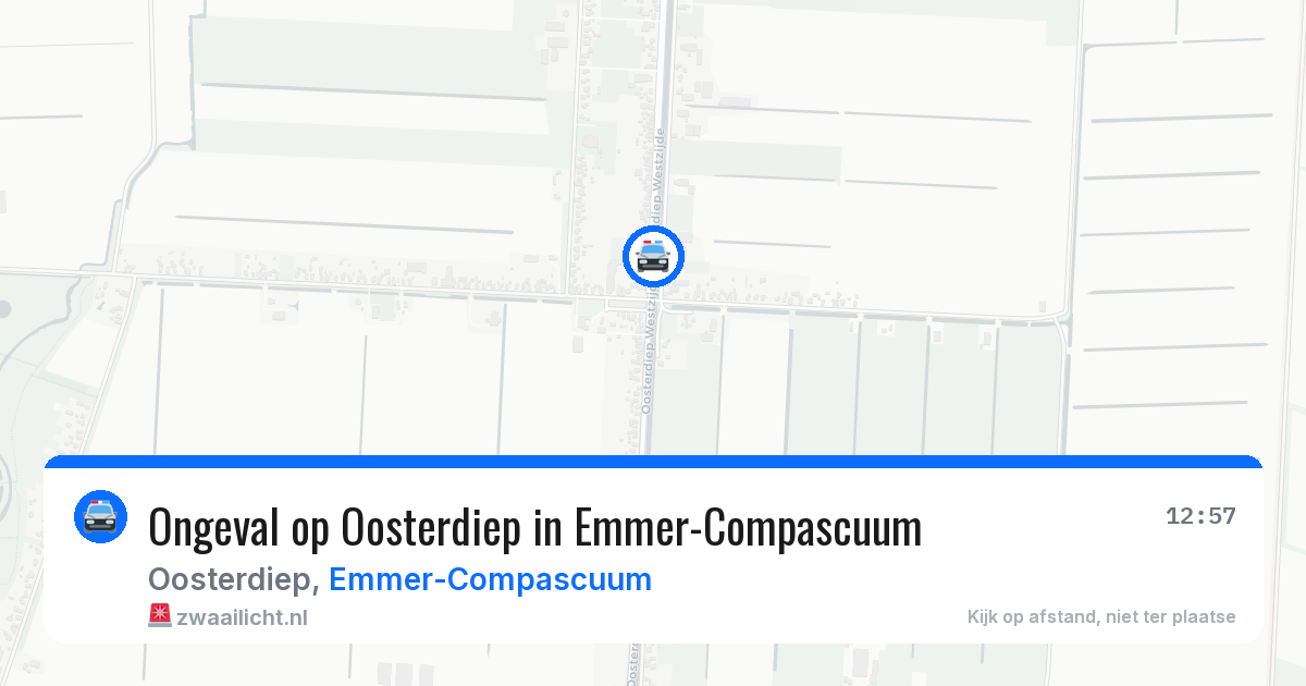 Ongeval op Oosterdiep in Emmer-Compascuum — 27 jul 2026