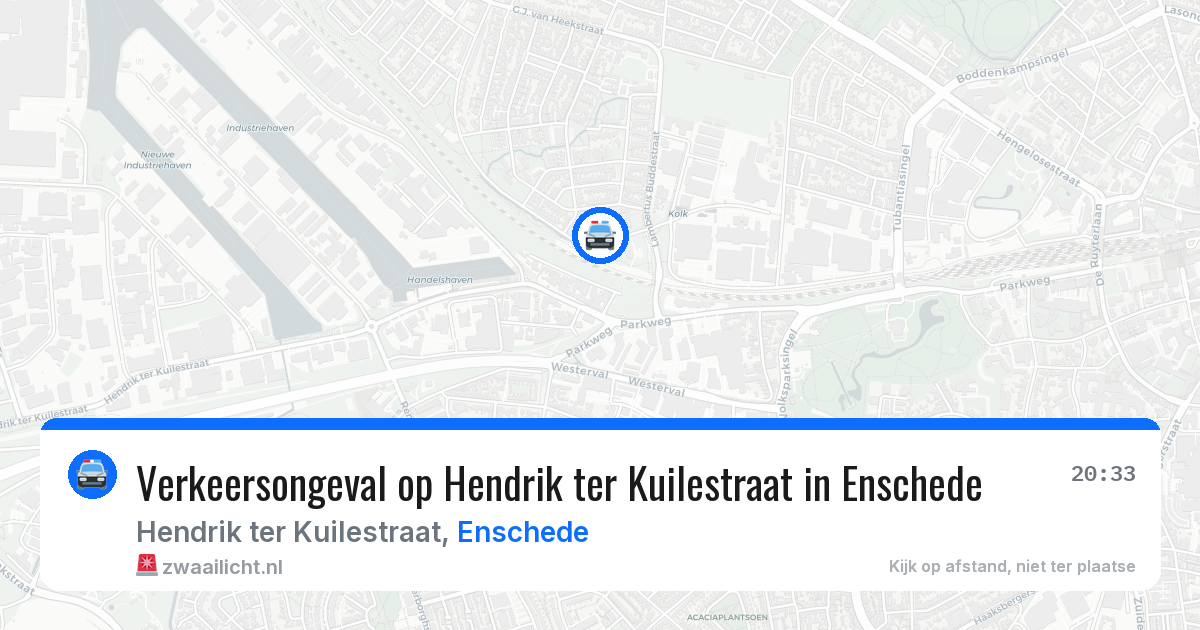 Verkeersongeval op Hendrik ter Kuilestraat in Enschede — 18 apr 2026
