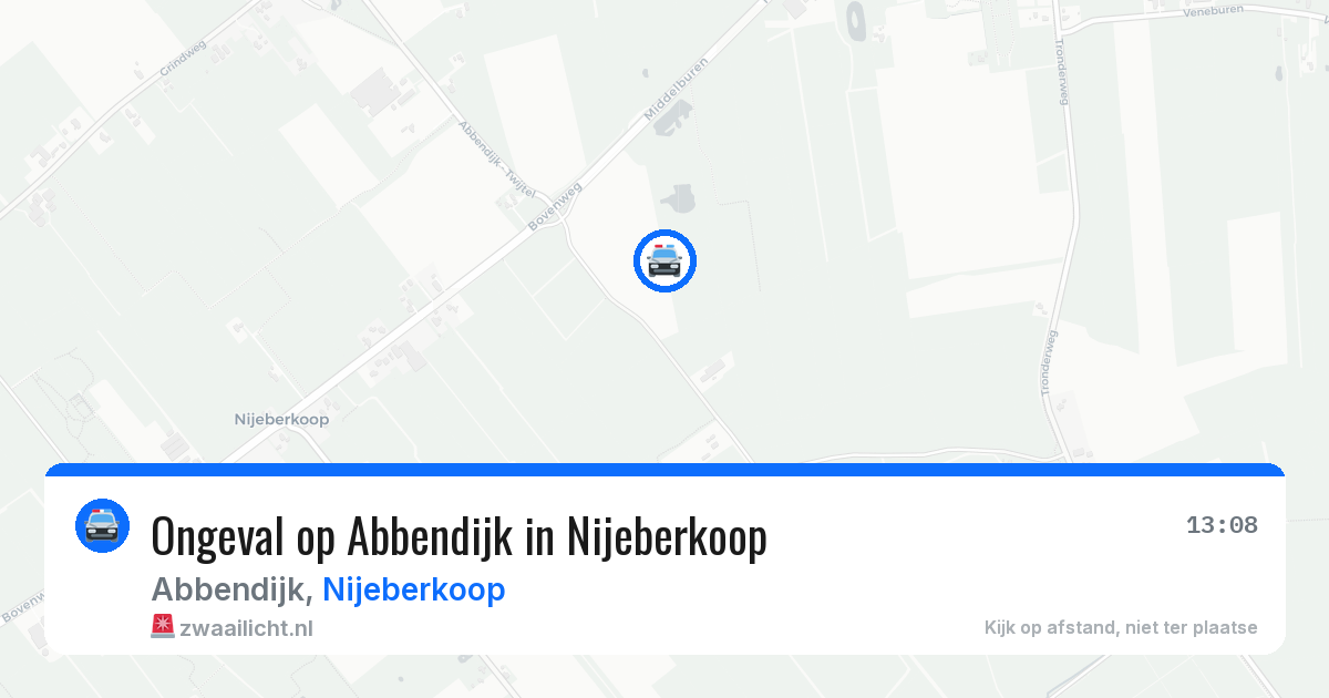 Ongeval op Abbendijk in Nijeberkoop — 29 jan 2026