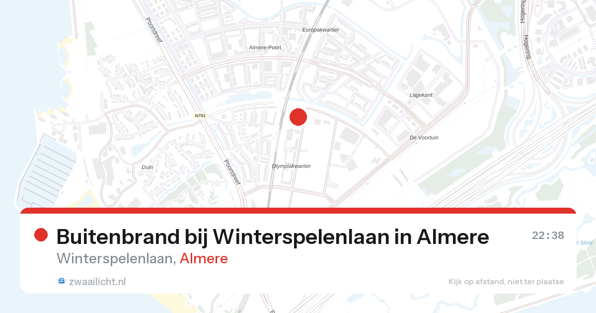 Buitenbrand bij Winterspelenlaan in Almere — 27 aug 2026