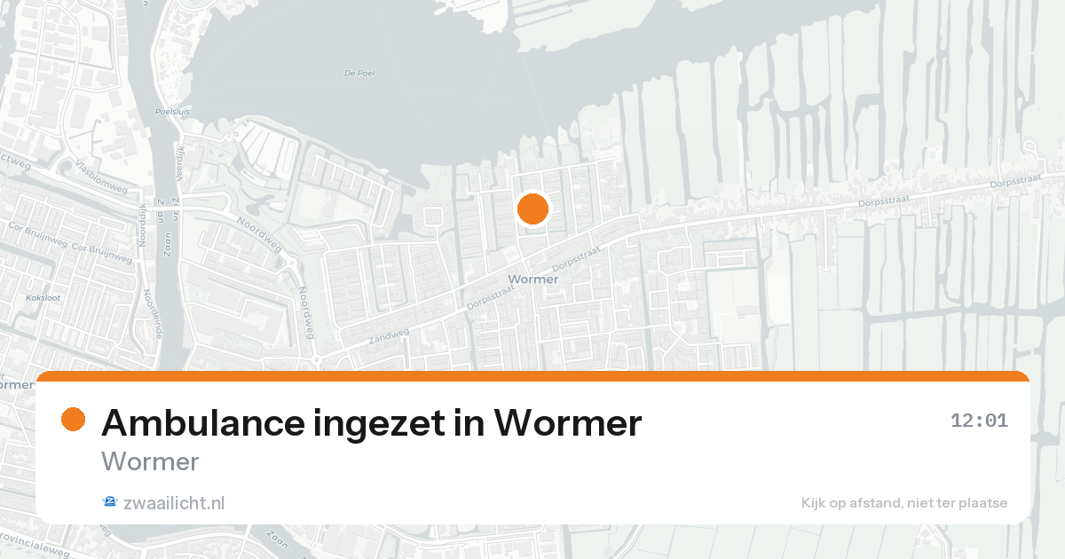 Ambulance ingezet in Wormer — 4 jun 2026