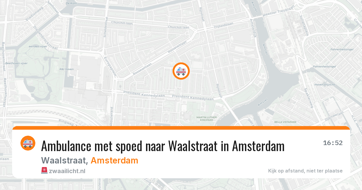 Ambulance met spoed naar Waalstraat in Amsterdam — 13 mei 2026