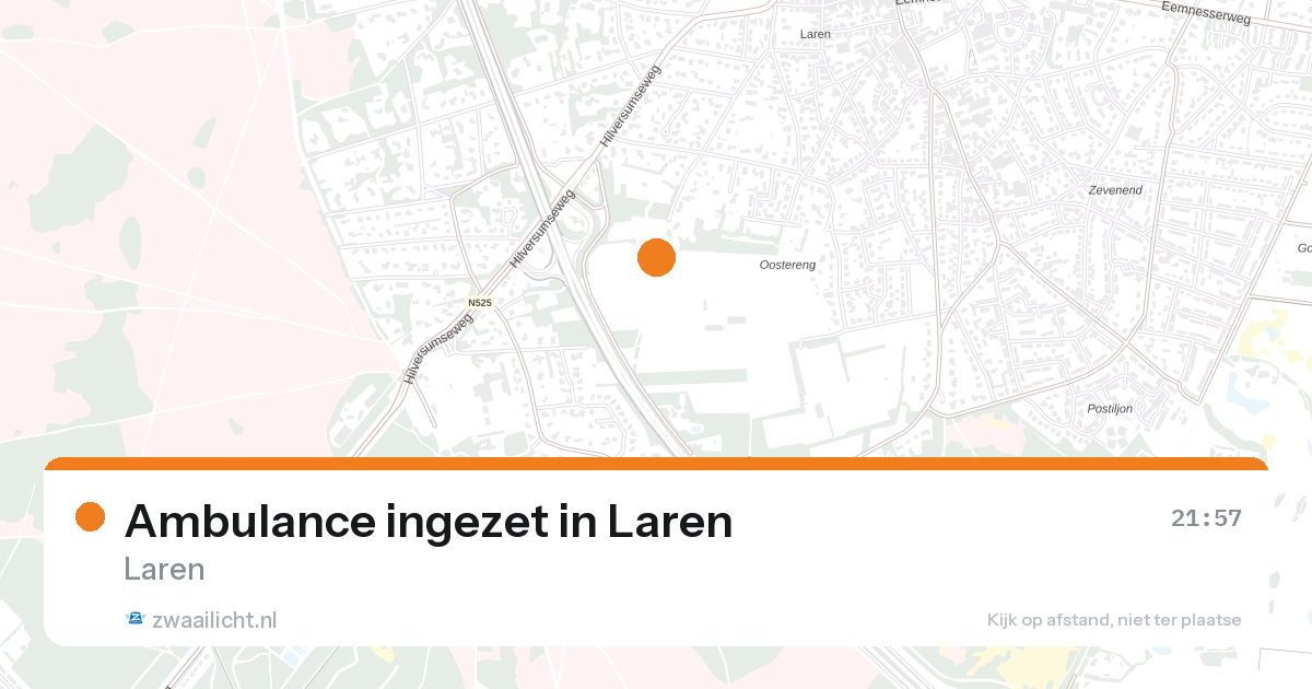 Ambulance ingezet in Laren — 28 aug 2026