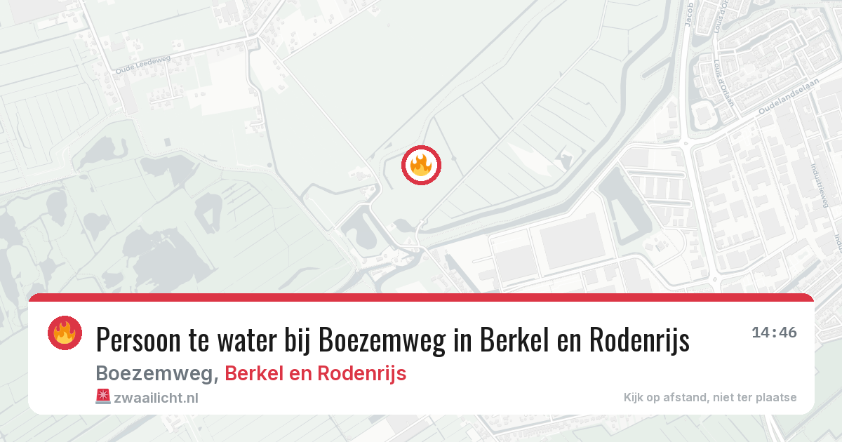 Persoon te water bij Boezemweg in Berkel en Rodenrijs — 24 jun 2026