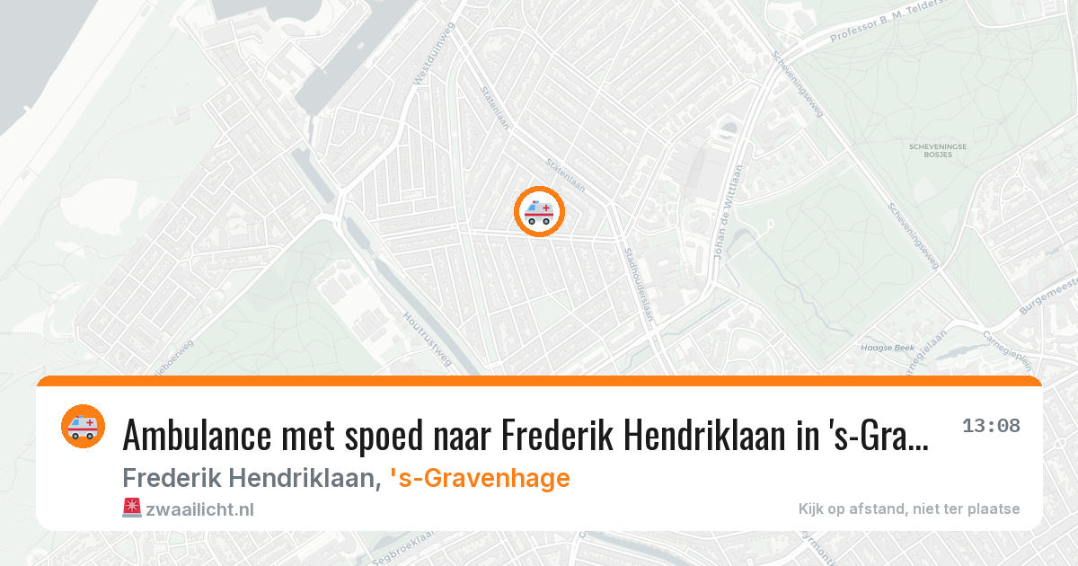 Ambulance met spoed naar Frederik Hendriklaan in 's-Gravenhage — 3 apr 2026