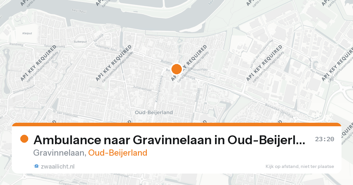 Ambulance naar Gravinnelaan in Oud-Beijerland — 31 mrt 2026