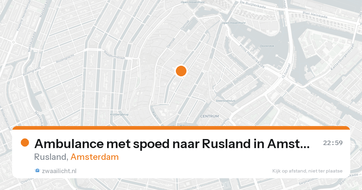 Ambulance met spoed naar Rusland in Amsterdam — 21 aug 2026