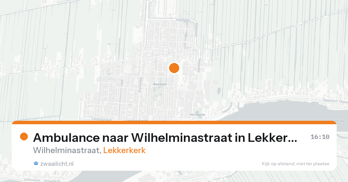 Ambulance naar Wilhelminastraat in Lekkerkerk — 20 aug 2026