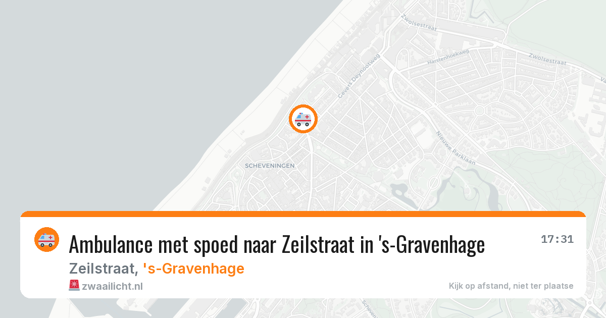 Ambulance met spoed naar Zeilstraat in 's-Gravenhage — 9 jun 2026