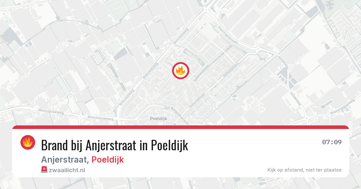 Brand bij Anjerstraat in Poeldijk — 31 mei 2026