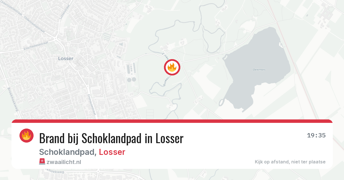 Brand bij Schoklandpad in Losser — 28 mrt 2026