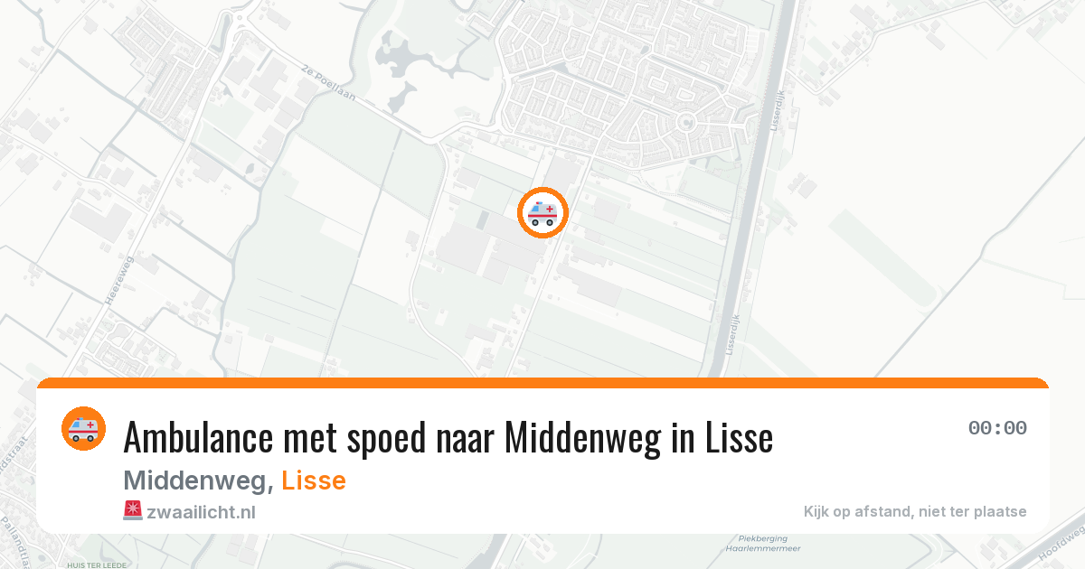 Ambulance met spoed naar Middenweg in Lisse — 24 jan 2026