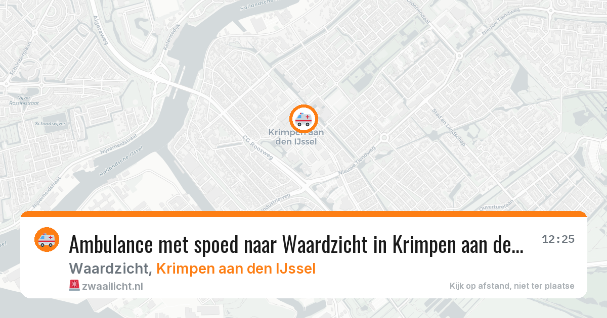 Ambulance met spoed naar Waardzicht in Krimpen aan den IJssel — 8 feb 2026