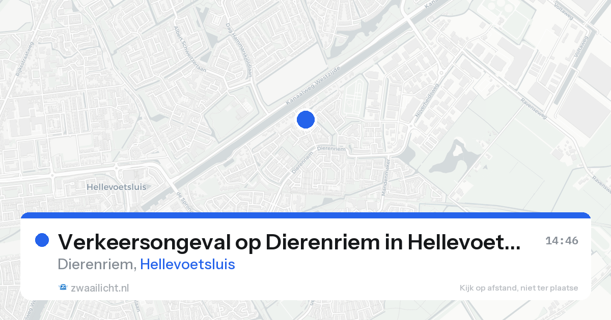 Verkeersongeval op Dierenriem in Hellevoetsluis — 19 aug 2026