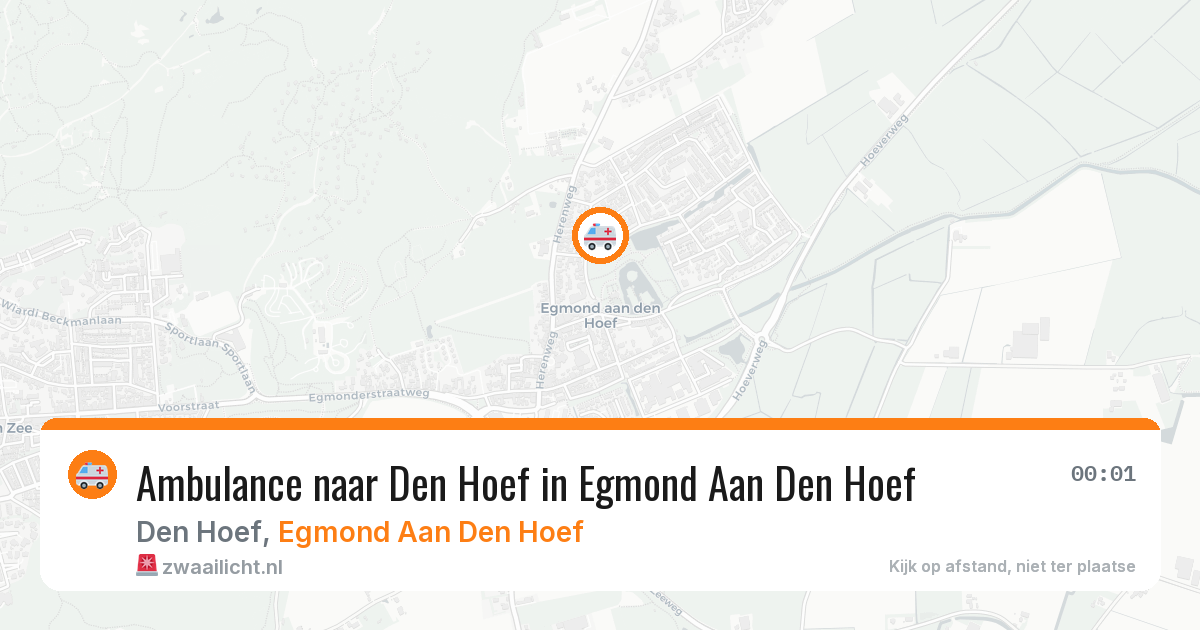 Ambulance naar Den Hoef in Egmond Aan Den Hoef — 14 jun 2026