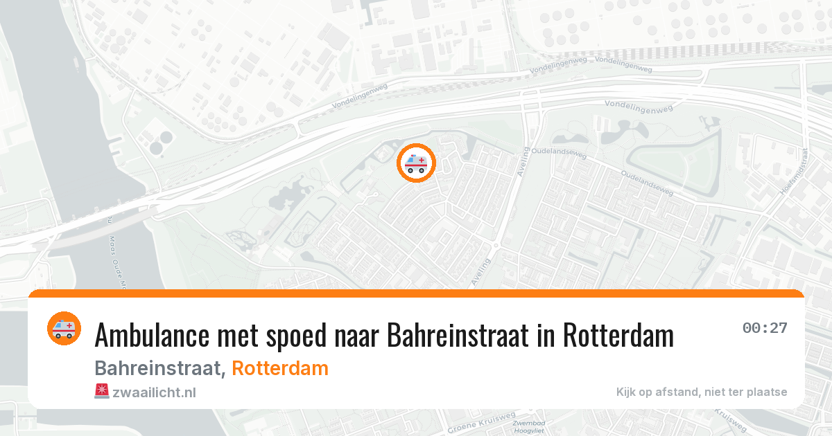 Ambulance met spoed naar Bahreinstraat in Rotterdam — 17 jun 2026