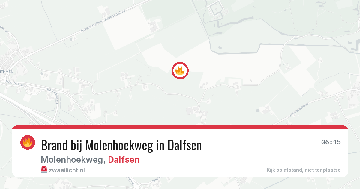 Brand bij Molenhoekweg in Dalfsen — 16 jun 2026