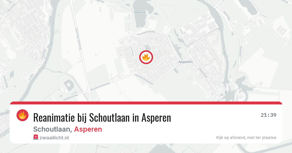 Reanimatie bij Schoutlaan in Asperen — 14 mei 2026
