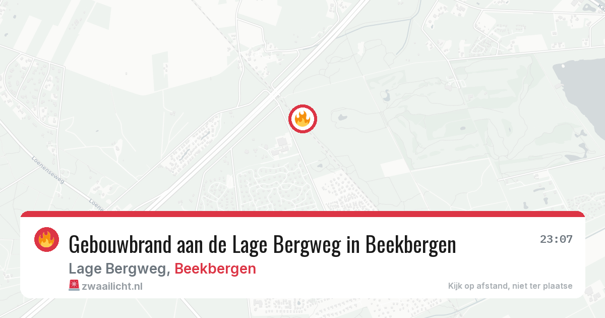 Gebouwbrand aan de Lage Bergweg in Beekbergen — 28 jul 2026