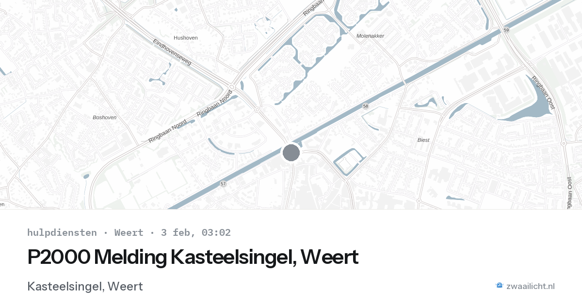 P2000 Melding Kasteelsingel, Weert — 3 feb 2026
