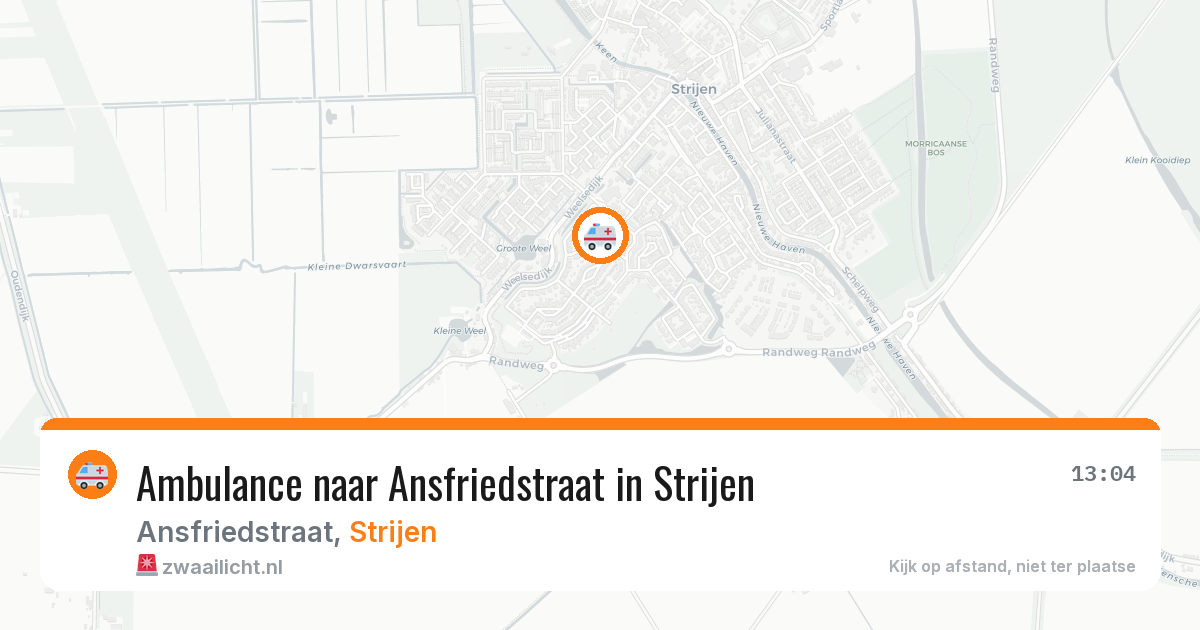 Ambulance naar Ansfriedstraat in Strijen — 4 jul 2026