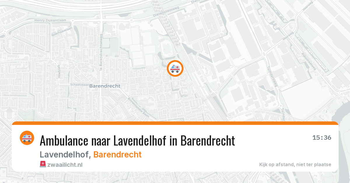 Ambulance naar Lavendelhof in Barendrecht — 4 aug 2026