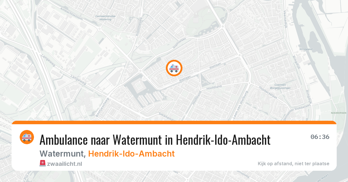 Ambulance naar Watermunt in Hendrik-Ido-Ambacht — 27 apr 2026